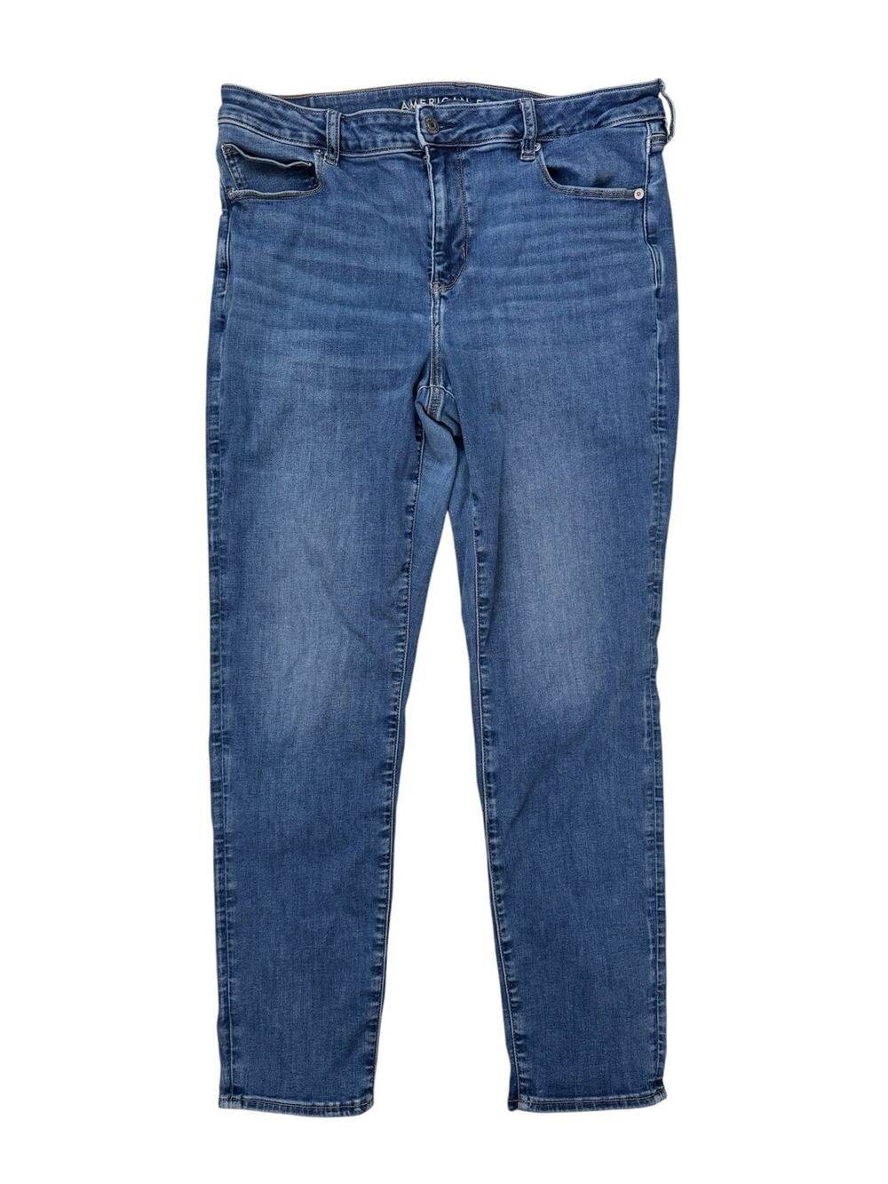 AMERICAN EAGLE Next Level Stretch Skinny Jeans Size 16 Regular Medium Wash Blue